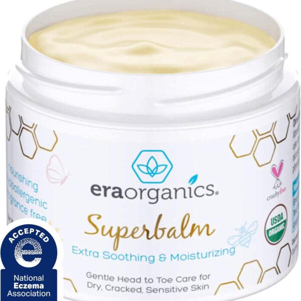 Era Organics Healing Ointment for Babies - USDA Certified Organic Natural Moisturizer Gentle on Sensitive Skin Prone To Baby Eczema, Cradle Cap (Infant Seborrheic Dermatitis), Rashes, Hives and More
