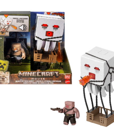 Minecraft Blast Attack Ghast Action Figure Set with Lights, Sounds & More Inspired by the Movie