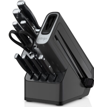 Ninja Foodi NeverDull 10-Piece Essential Knife System with Sharpener, Stainless Steel, K12010