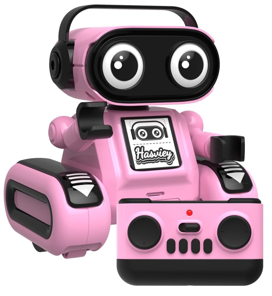 Robot Toys for Girls, Rechargeable Remote Control Toys for Girls 5-7, Kids Toy Robots with Auto-Demo, Recording, Repeat, Flexible Head & Arms, Dance, Music, Gift Ideas for...